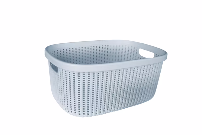Kosz na pranie Keeeper Bosse 32l przydymiony niebieski, struktura knit, 1 szt.