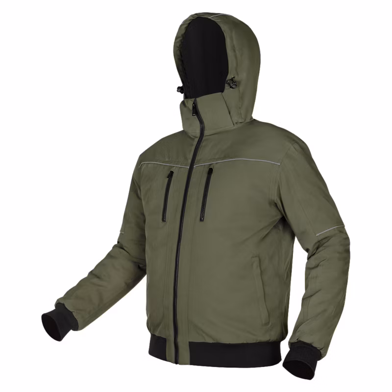 Kurtka ocieplana z kapturem NEO TOOLS seria OUTDOOR rozm. L zielona 1 szt.
