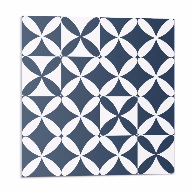 Kafelki samoprzylepne Wallfluent 30×30 cm Wzór kwiatowy w formach geometrycznych 9 szt.