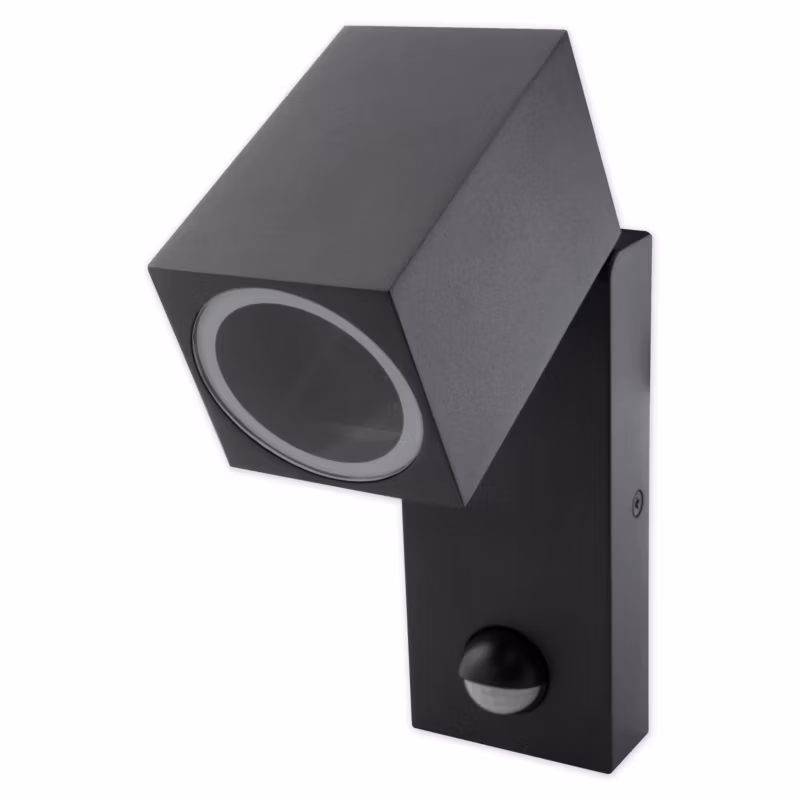 Kinkiet zewnętrzny GU10 LED MasterLED Rhino IP44 czujnik ruchu PIR lampa elewacyjna ścienna antracyt 1 szt.