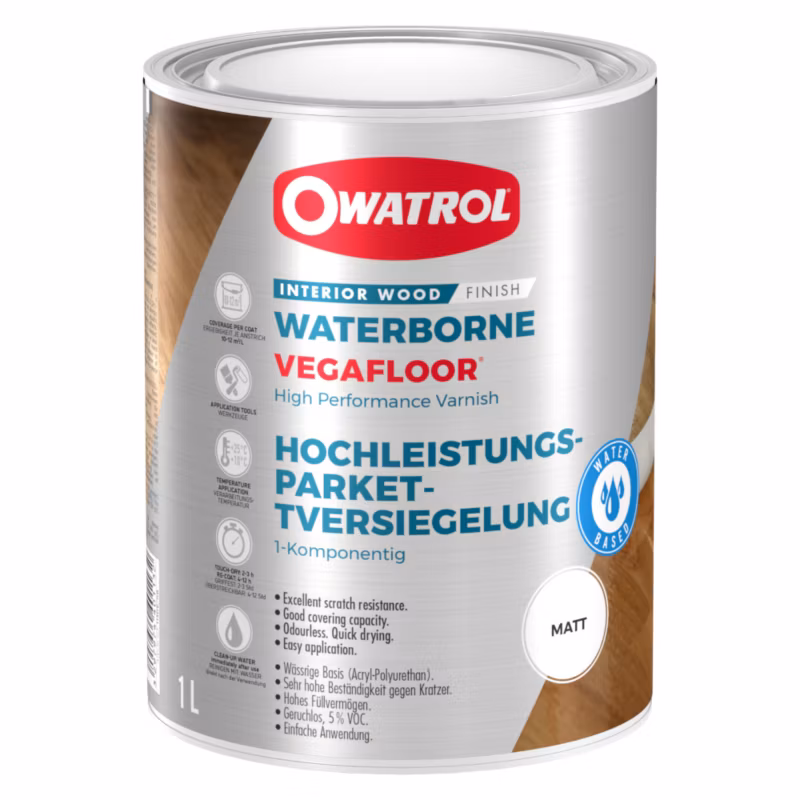 Lakier do podłóg na bazie wody Owatrol Vegafloor 1L matowe 1 szt.