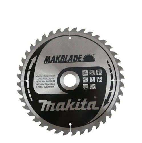 Tarcza tnąca Makita B-08981 260×30; 40Z
