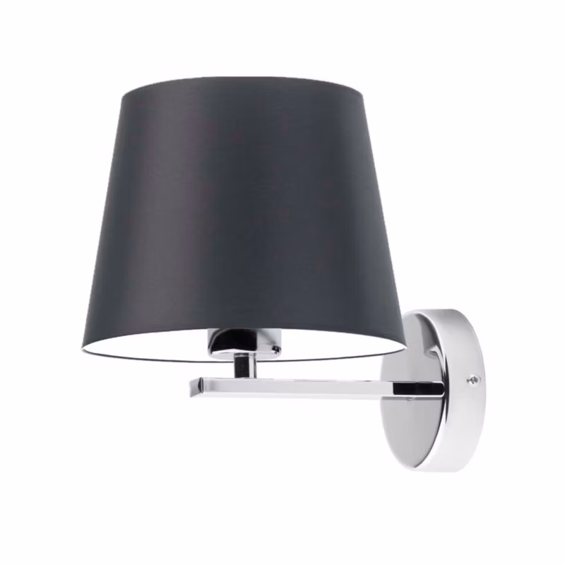 Kinkiet Volta Light Factory Simple Chrom/Czarny Abażur 1xE27 1szt.