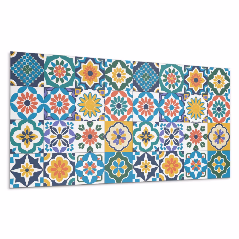 Kafelki samoprzylepne Wallfluent 40×20 cm Geometria i florystyka w harmonii 10 szt.