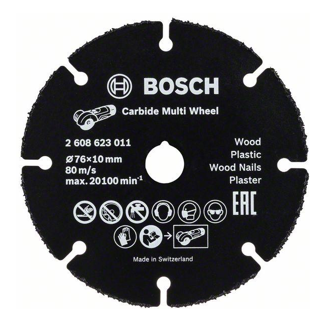 Tarcza tnąca Bosch Multi Wheel 76mm – Bosch Carbide, multimaterial