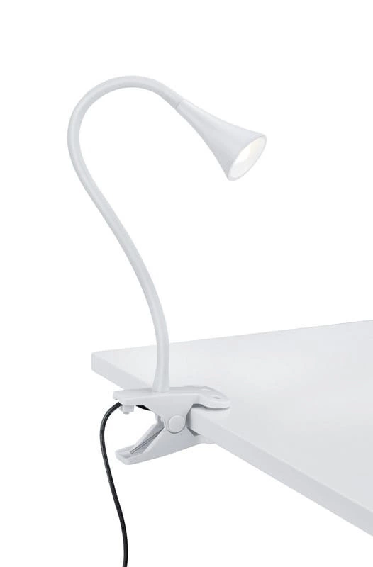 Lampa biurkowa RL Viper biała LED 3W 3000K 260lm z klipsem IP20 wym: 35 x 6.2 x 6.2 cm tworzywo sztuczne – 1 szt.