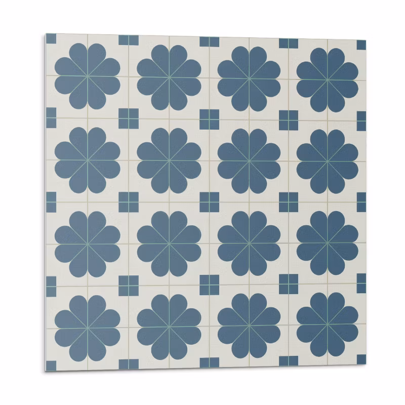 Kafelki samoprzylepne Wallfluent 20×20 cm Kwiaty w kratkę 20 szt.