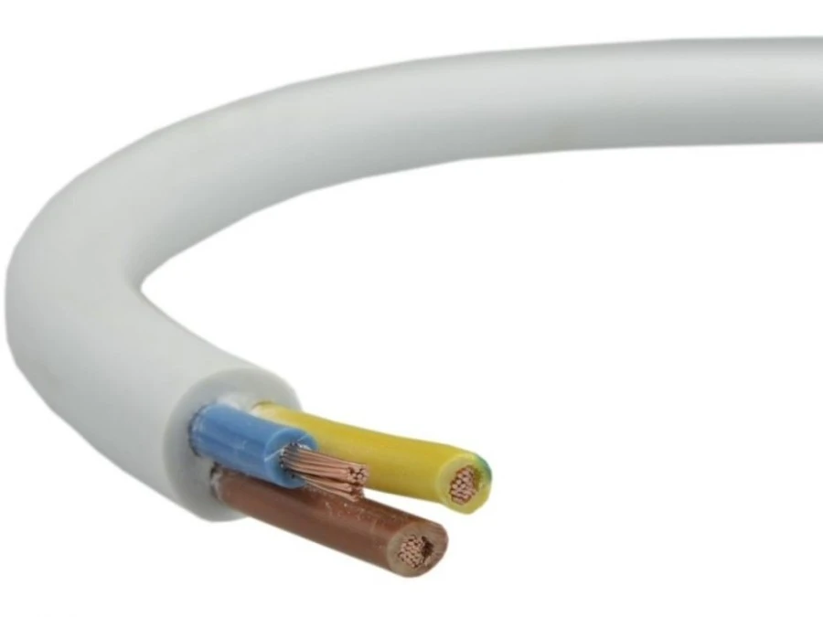 Przewód prądowy H03VV‑F / OMY 300V 3×1 biały linka Elektrokabel /50m/