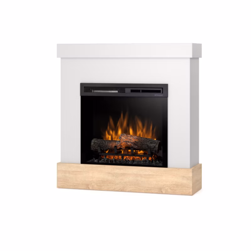 Kominek elektryczny Warmtec Diro 1400W 23″ XHD Biały, Dąb Sonoma 1 szt.,