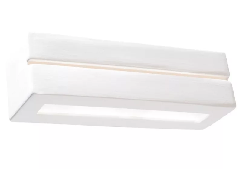 Kinkiet Sollux Lighting Vega biały ceramiczny prostokątny 1 x E27 x 60W IP20 wym: 9 x 32 x 9 cm – 1 szt.