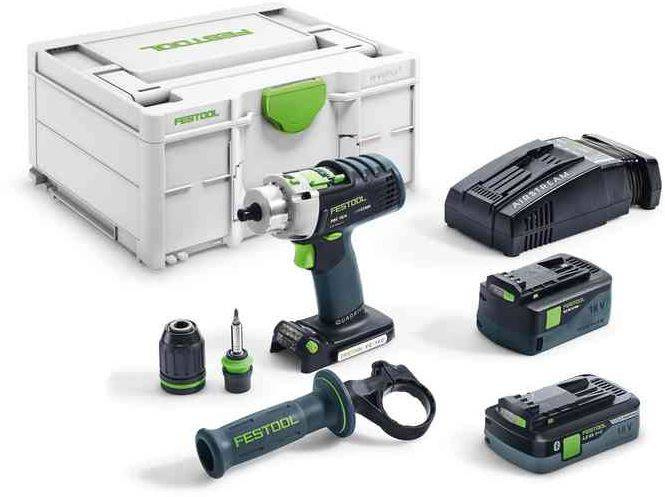 Akumulatorowa wiertarko-wkrętarka udarowa QUADRIVE PDC 18/4 5,2/4,0 I-Plus-SCA 576472 Festool + 2 x akumulator + ładowarka + kufer