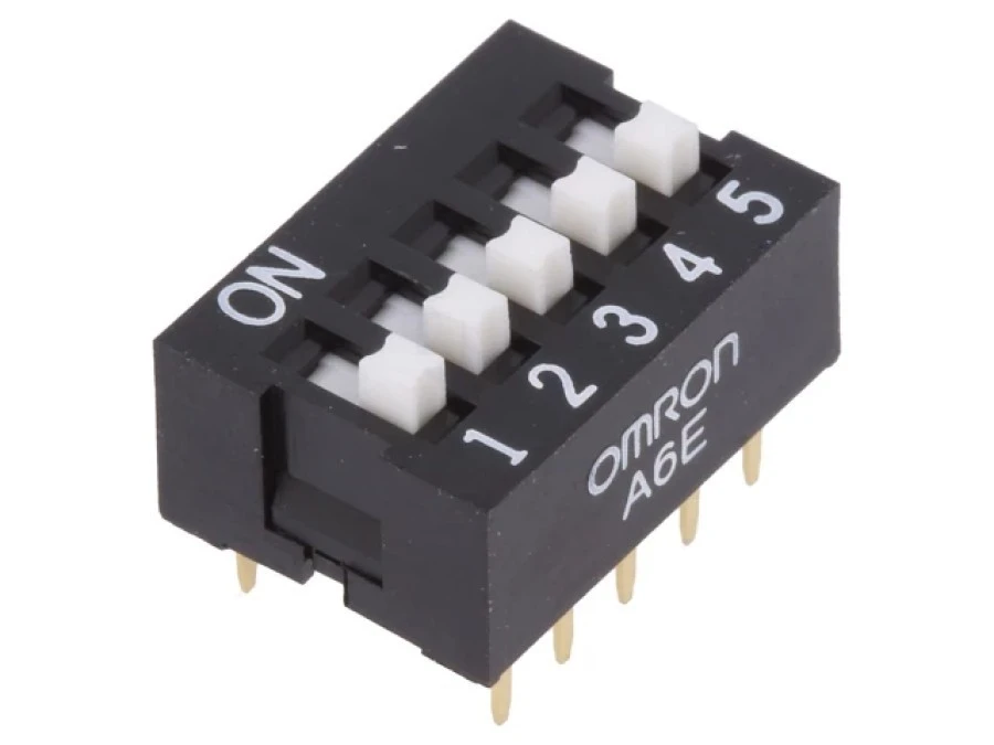 Przełącznik DIP‑SWITCH ON‑OFF 0,025A/24VDC poz 2 A6E‑5104‑N