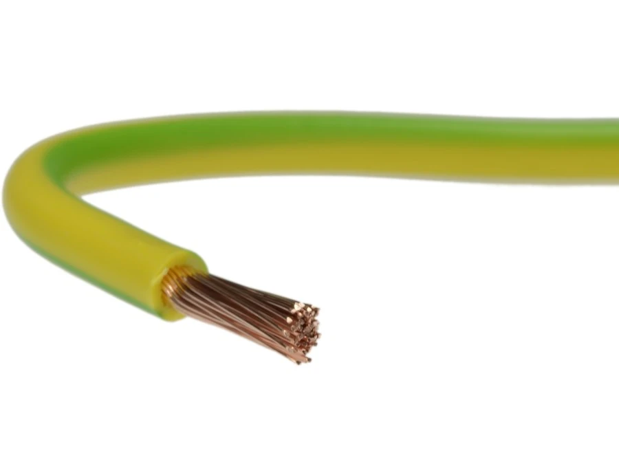 Przewód instalacyjny H05V‑K / LgY 0,75 500V żółto‑zielony linka giętka Elektrokabel /100m/